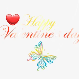 情人节英文字免抠