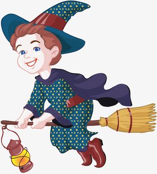 万圣节卡通人物女巫2免抠