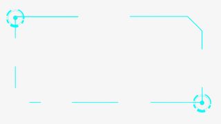 现代蓝色圆环状科技边框免抠手绘/卡通卡通元素