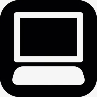 桌面计算机上的黑色方形背景图标