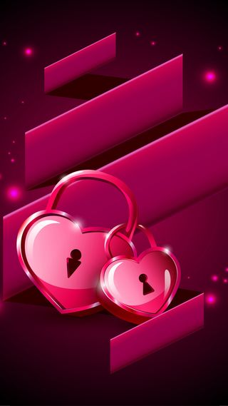 炫彩爱心锁背景高清