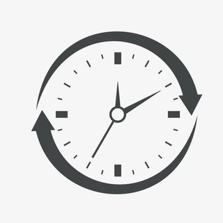 箭头边框圆形钟表免抠