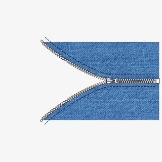 牛仔拉链设计免抠