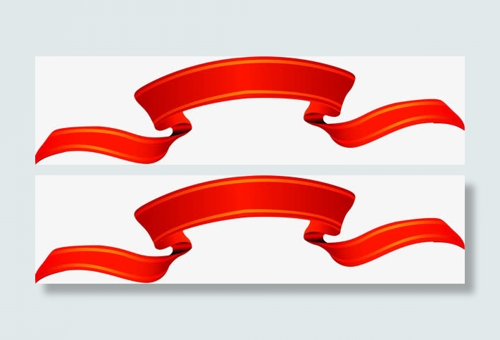 红色卡通横标圣诞节日免抠