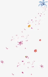 百合多花撒花免抠