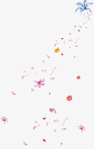 百合多花撒花免抠