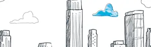 清新手绘城市背景高清