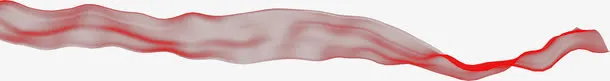 创意元素飘扬的红色彩带免抠