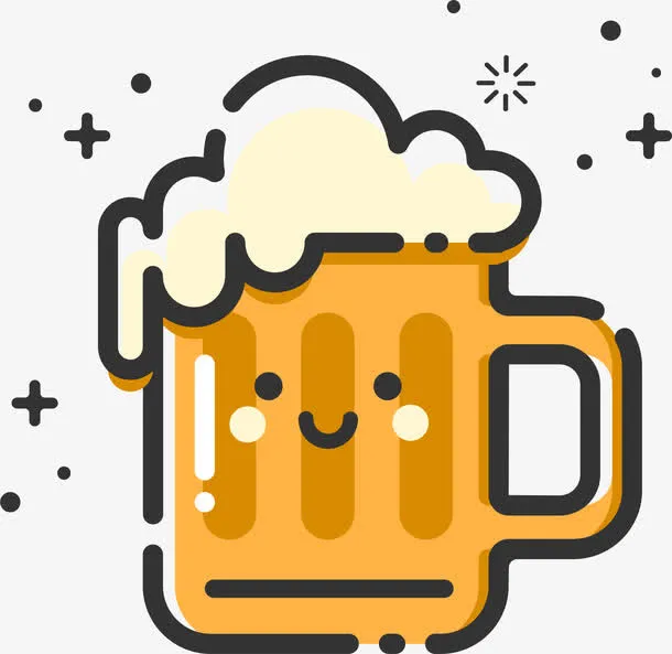 mbe风格卡通装饰啤酒图标免抠手绘/卡通卡通元素