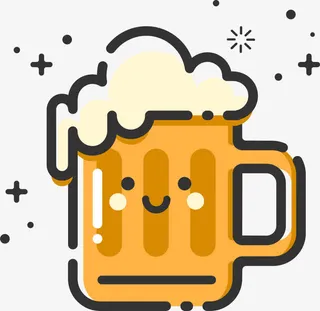 mbe风格卡通装饰啤酒图标免抠手绘/卡通卡通元素