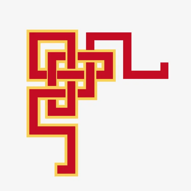 矢量红色中国风边框免抠