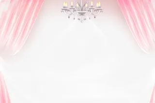 浪漫粉红帷幕免抠