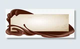 巧克力酱标签免抠