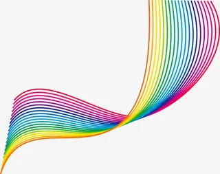 彩色矢量炫光素材图免抠