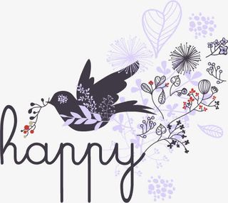 喜鹊花纹矢量素材免抠