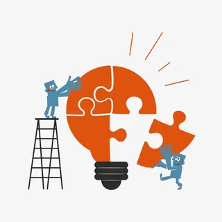 卡通努力的人物PSD分层免抠