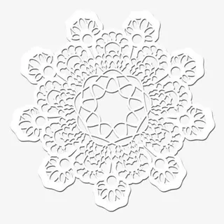 白色高清手绘雪花免抠