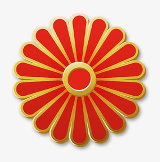 国潮古风春节红色手绘花免抠