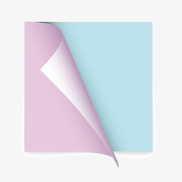 矢量红色撕开背胶便签免抠