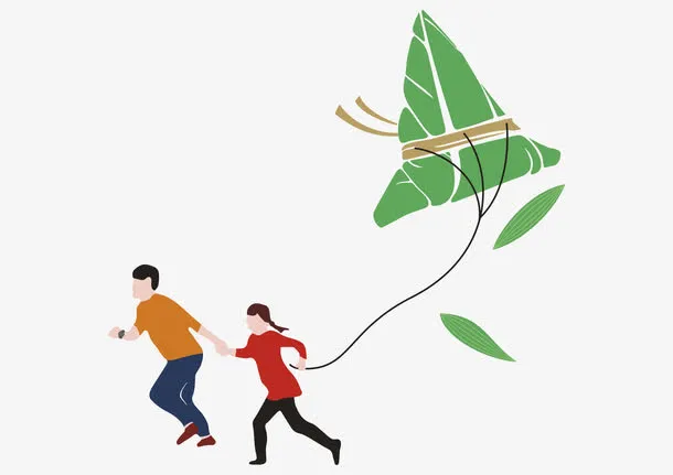 卡通手绘端午节创意图免抠