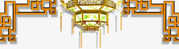 中国风宫灯中秋华丽免抠