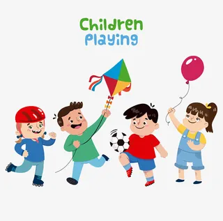 春游的儿童们免抠