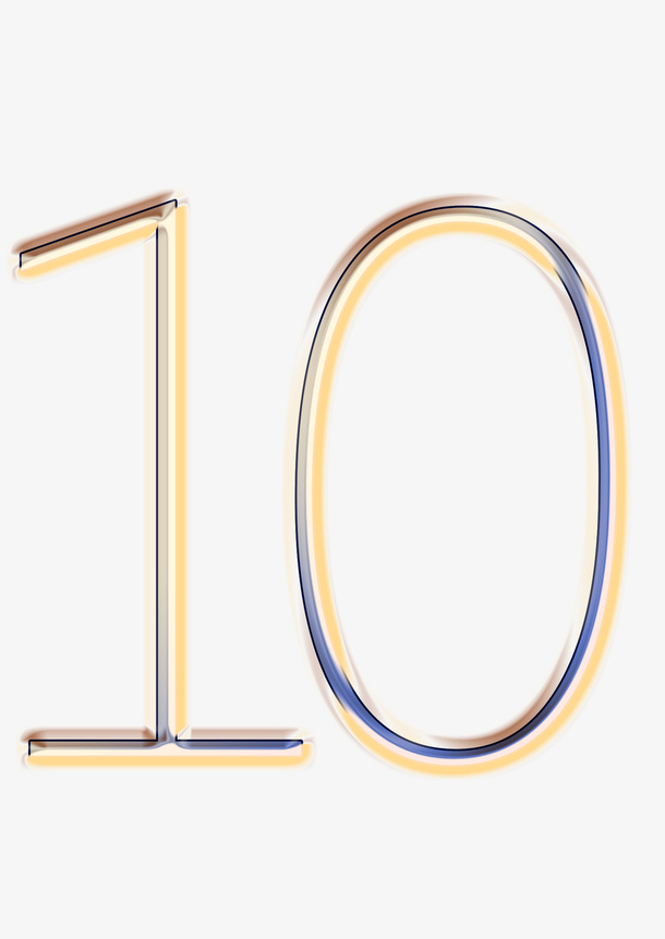 数字元素 10  倒计时免抠