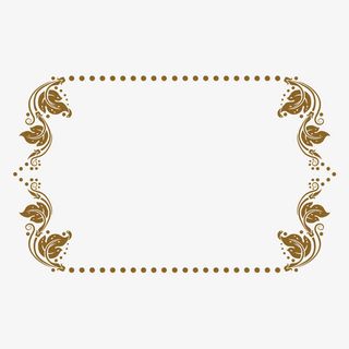 中国风花纹边框免抠
