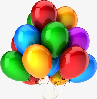 中秋节彩色手绘气球图片免抠