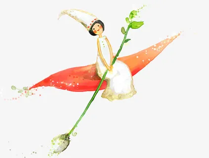 春天手绘浪漫插图免抠