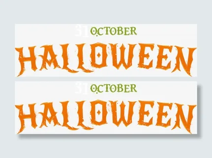 万圣节恐怖英文字体免抠