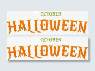 万圣节恐怖英文字体免抠