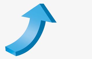 蓝色圆弧向上箭头免抠