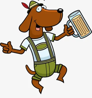 聚会欢乐小狗喝酒免抠