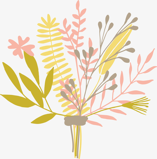 手绘花束免抠