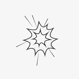 卡通锯齿爆炸线免抠