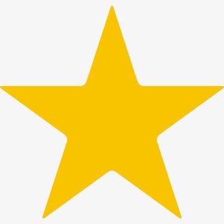 黄色的正五角星免抠