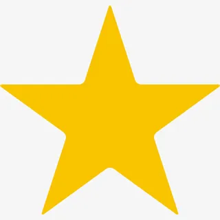 黄色的正五角星免抠