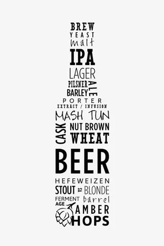 创意英文字母啤酒瓶免抠