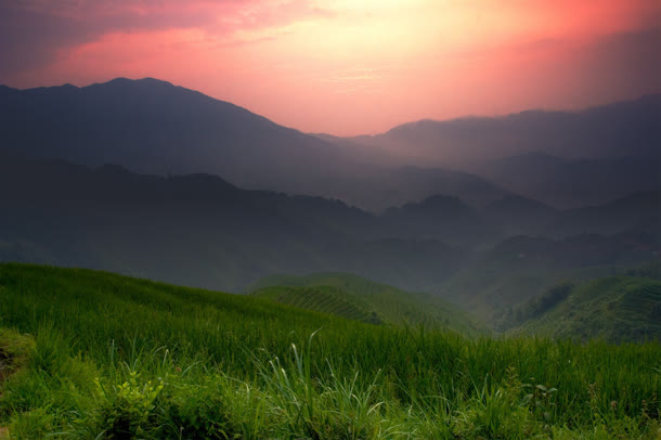 唯美分层美景朝霞免抠