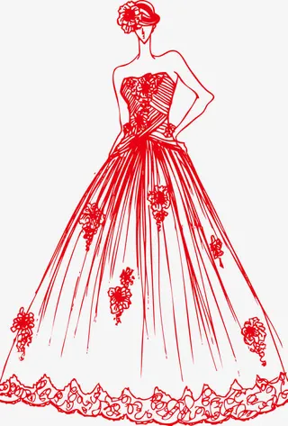 婚纱模特时尚婚纱婚庆婚纱免抠