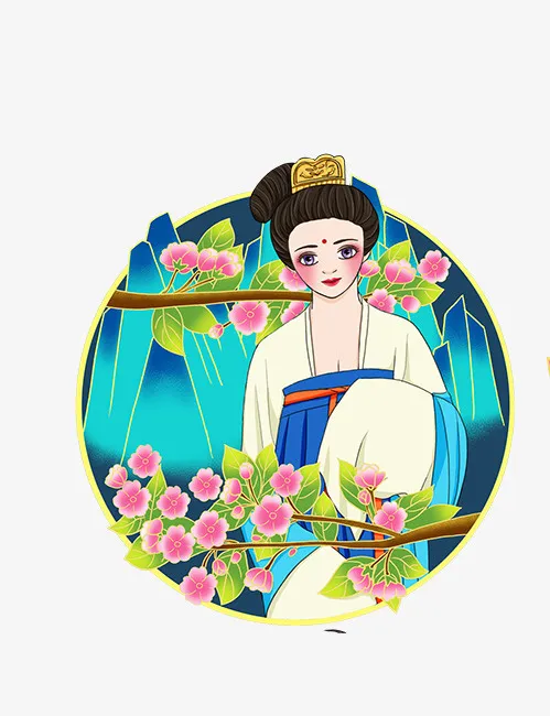 潮年古代人物国潮风新年免抠