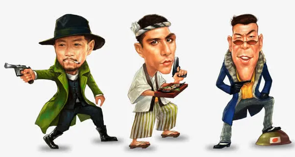 手绘卡通漫画现代人物免抠