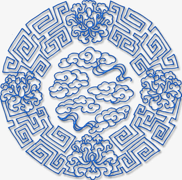 传统花纹免抠