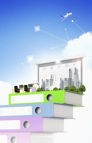 绿色出商务办公清新背景高清