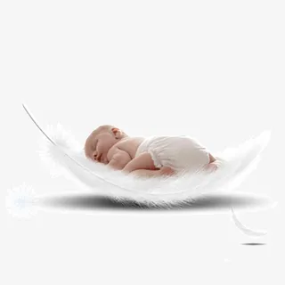 宝宝  舒适 羽毛 小孩免抠