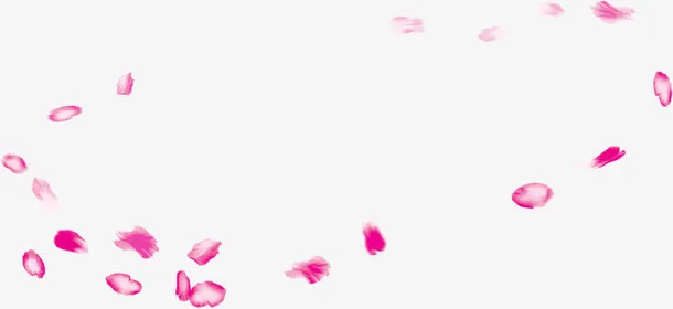 中秋节手绘粉色花瓣免抠