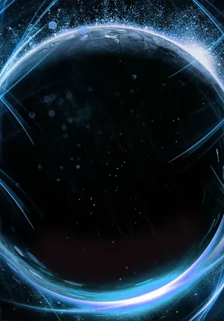 蓝色绚丽光效护肤品海报背景psd高清