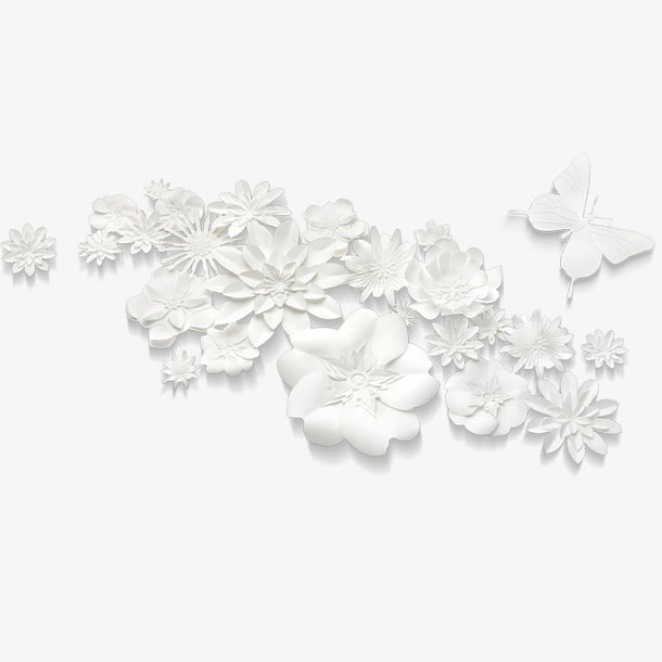 白色花朵免抠