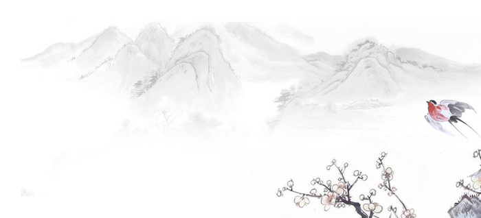 墨色中国风山水花鸟背景高清